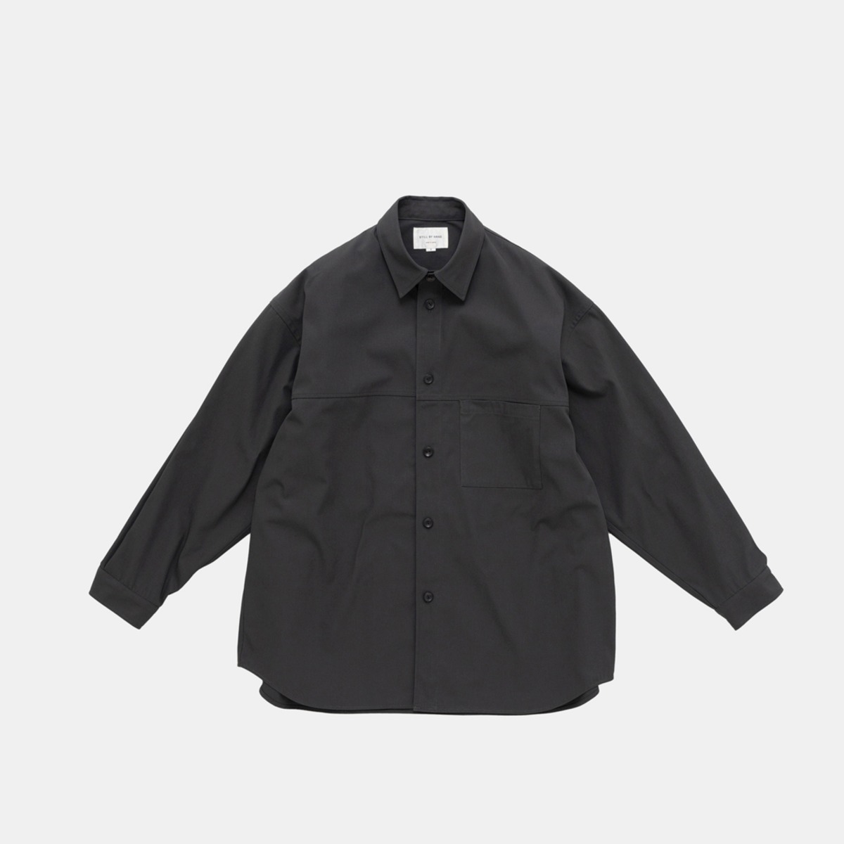 STILL BY HAND BL03251 (charcoal) High twist shirt blouson スティル 