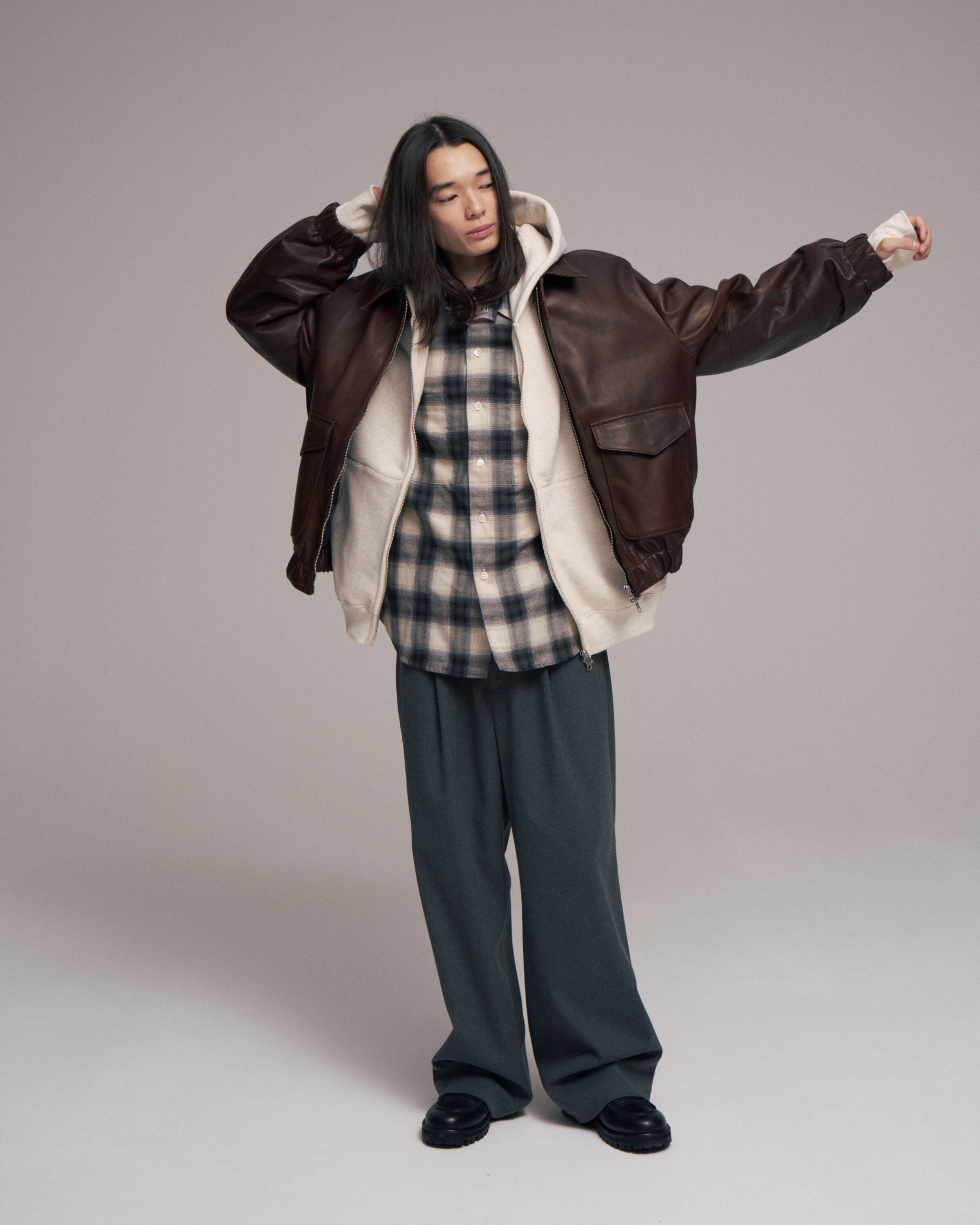 superNova. Leather flight jacket - Horsehide/Brown | novastore