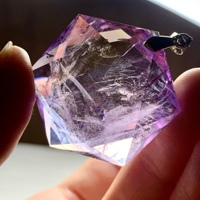 9.六芒星☆虹 アメトリン ペンダントトップ