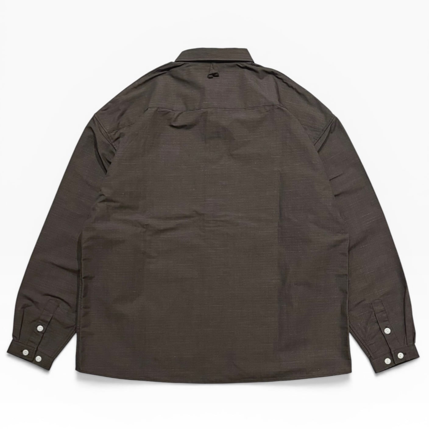 NOROLL HWR N.WEATHER SHIRT - DARKEST BROWN / ノーロール ウール