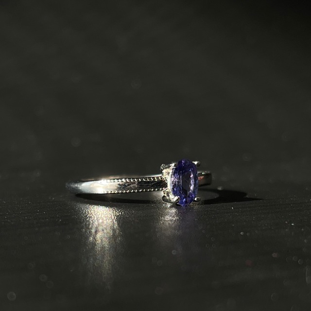 S925 タンザナイト リング｜オーバルカット｜フリーサイズ｜シルバーリング