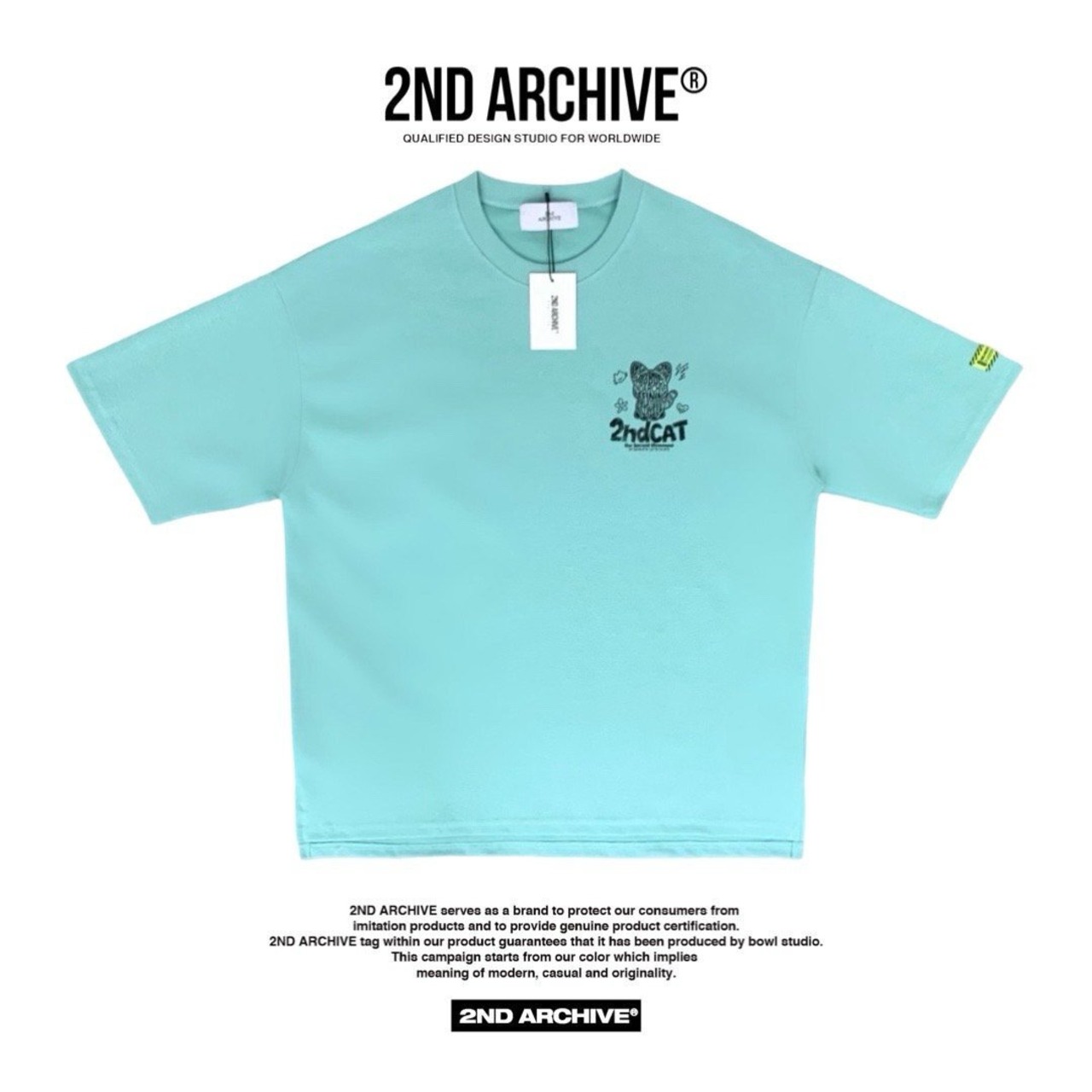 2ND007 2NDARCHIVE Tシャツ 韓国ファッション オーバーサイズ ユニセックス
