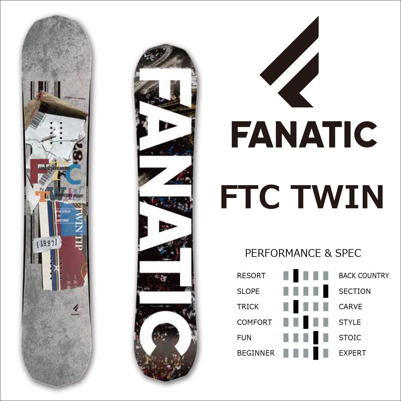 FANATIC スノーボード　ダブルキャンバー　152cm