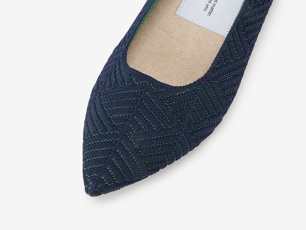 pointed-HERRIN / NAVY & GREEN | Offen
