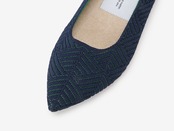 pointed-HERRIN / NAVY & GREEN