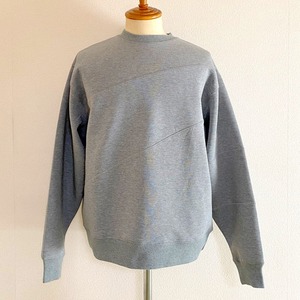 Soft Ponch Switching Design Pullover　Top Gray
