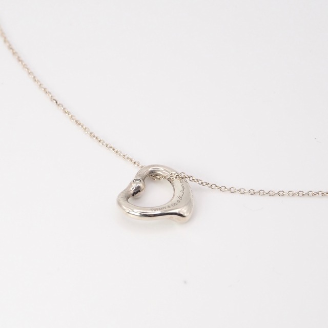 Tiffany&Co. オープンハート ダイヤ ネックレス シルバー925  ティファニー 付属品付き