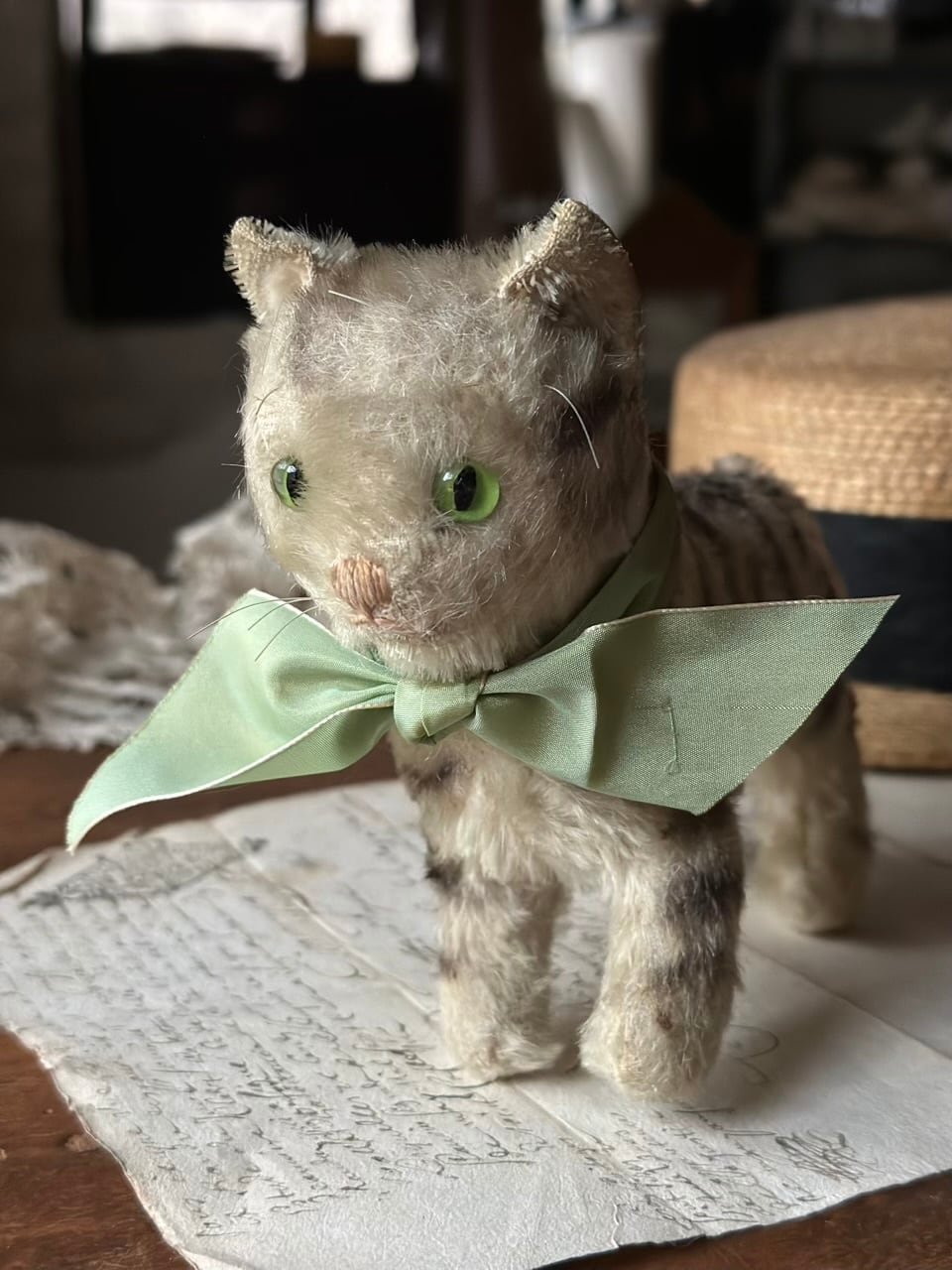 Katie バッチ 付き 猫 ねこ ぬいぐるみ ヴィンテージ アンティーク Katie バッチ 付き 猫 ねこ ぬいぐるみ ヴィンテージ アンティーク