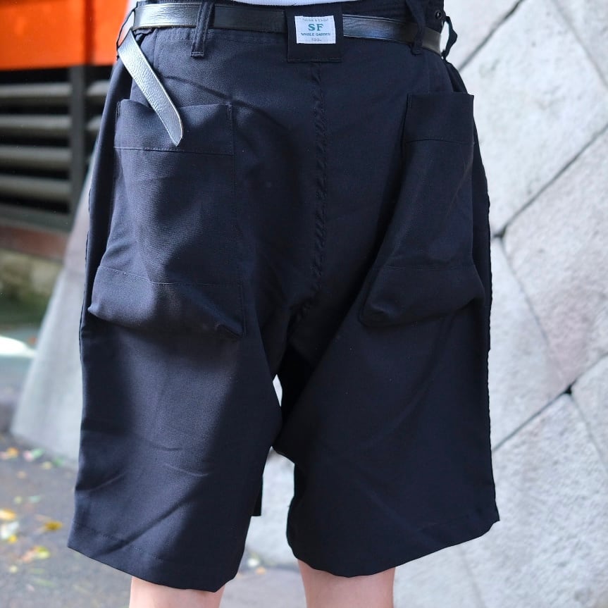 SASSAFRAS(ササフラス) / Overgrown Fatigue Pants 1/2 Woolino -Black
