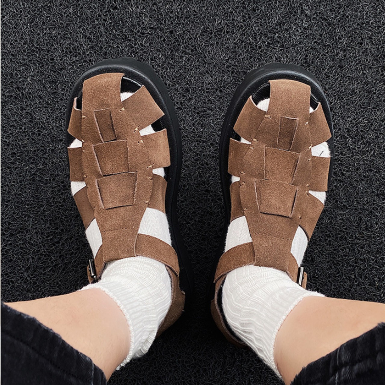 スウェード風グルカサンダル　0613