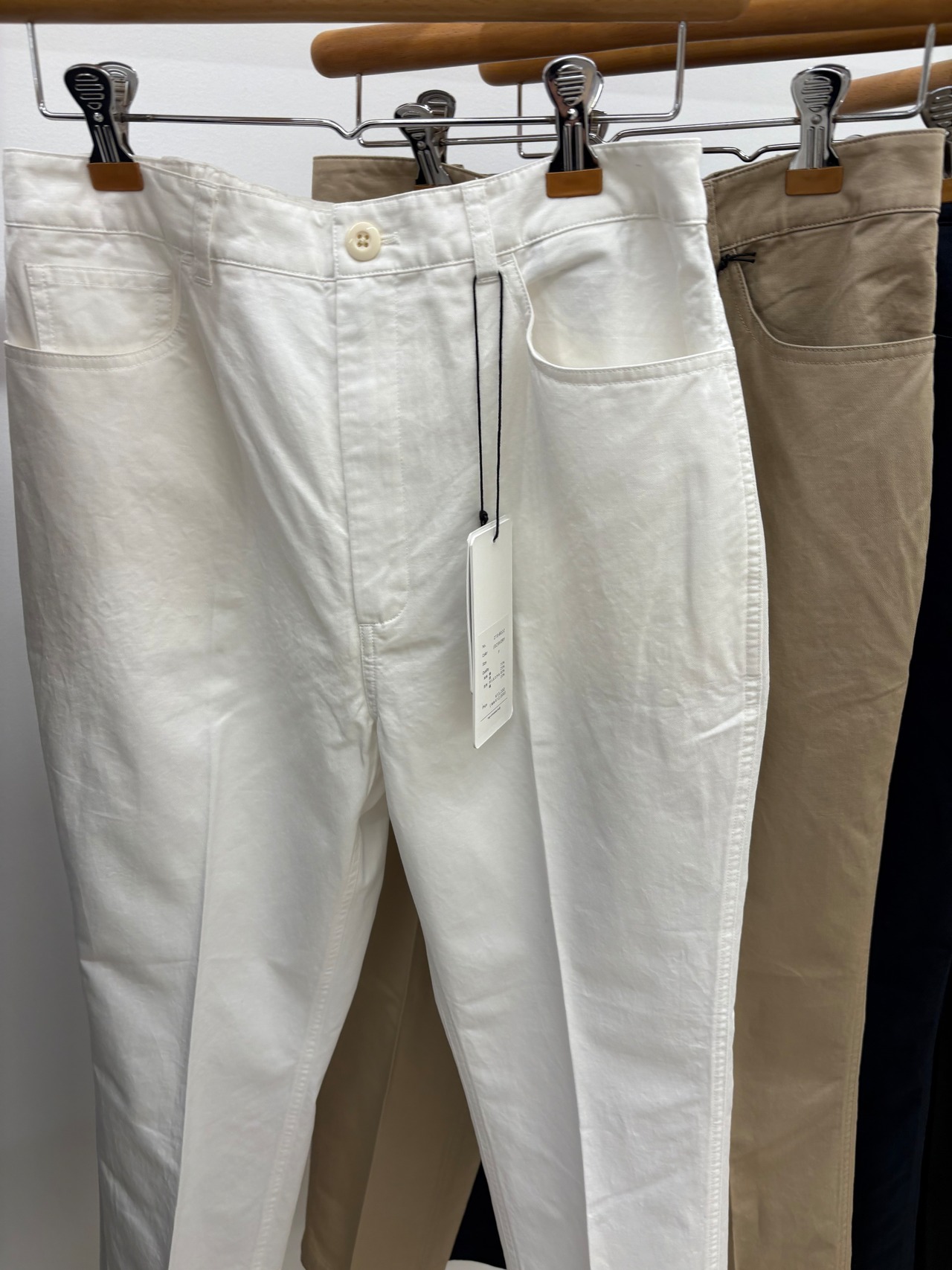 ル・ヴァンスフレ 綿麻ストレートパンツ　B021