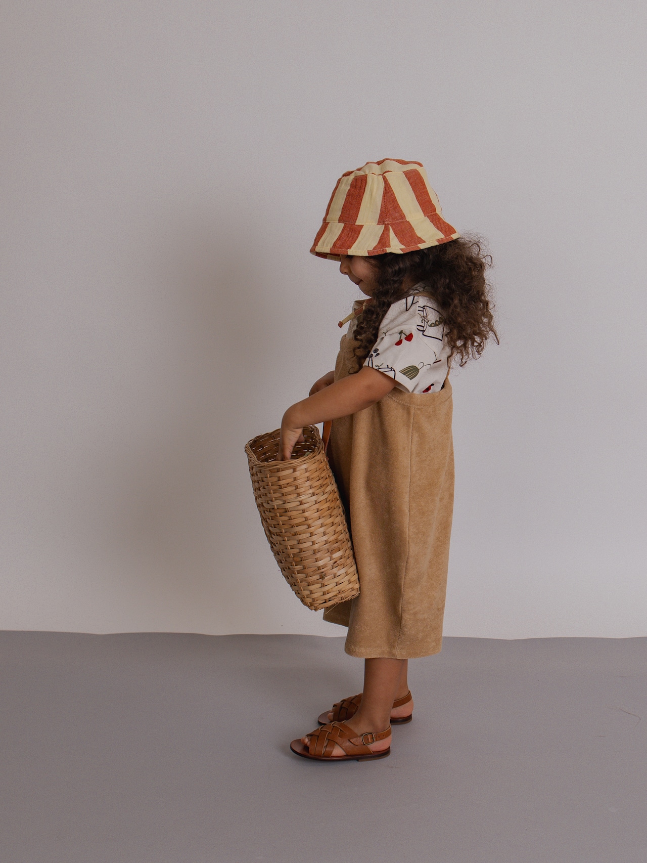 【即納】ORGANIC ZOO / Wheat Terry Cropped Dungarees