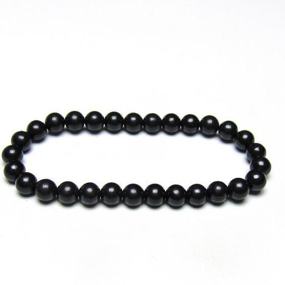 シュンガイト ブレスレット 6mm 一点物 メール便可 111-49619