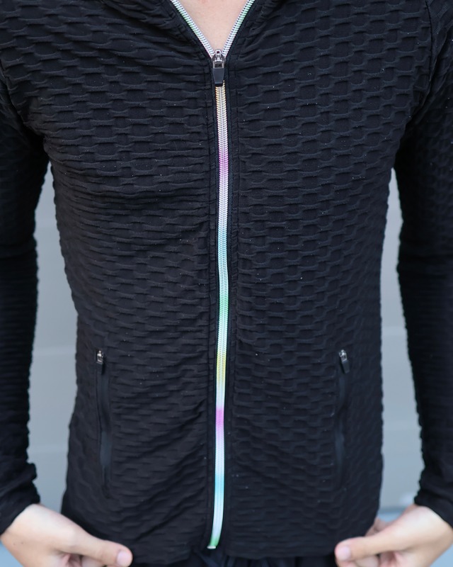 3D design zip hoodie