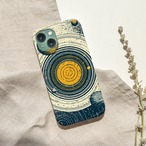 受注生産 iPhoneケース 金色の天体円と星図｜天文図 STAR001A