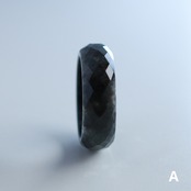 【 12号】ブラックのキラメキがカッコいい！黒翡翠甲丸リング black facetcut ring  A貨翡翠 jd_rg1070