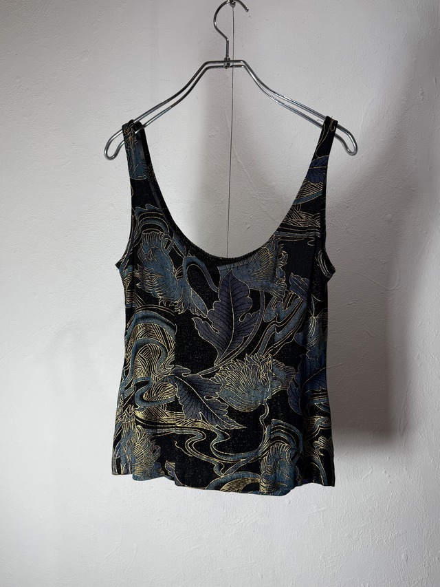 80’s Vintage Art Pattern Glitter Camisole
