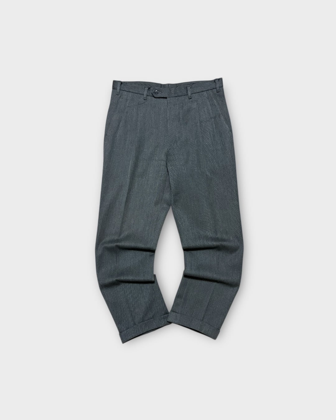 【Used】Whipcord Two Tuck Slacks Charcoal Gray