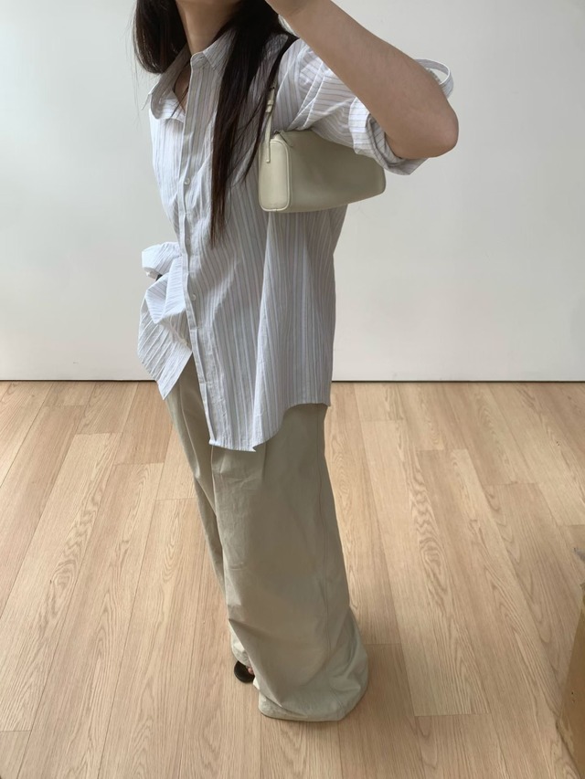 (予約) taffeta / Noten pintuck pants 2color