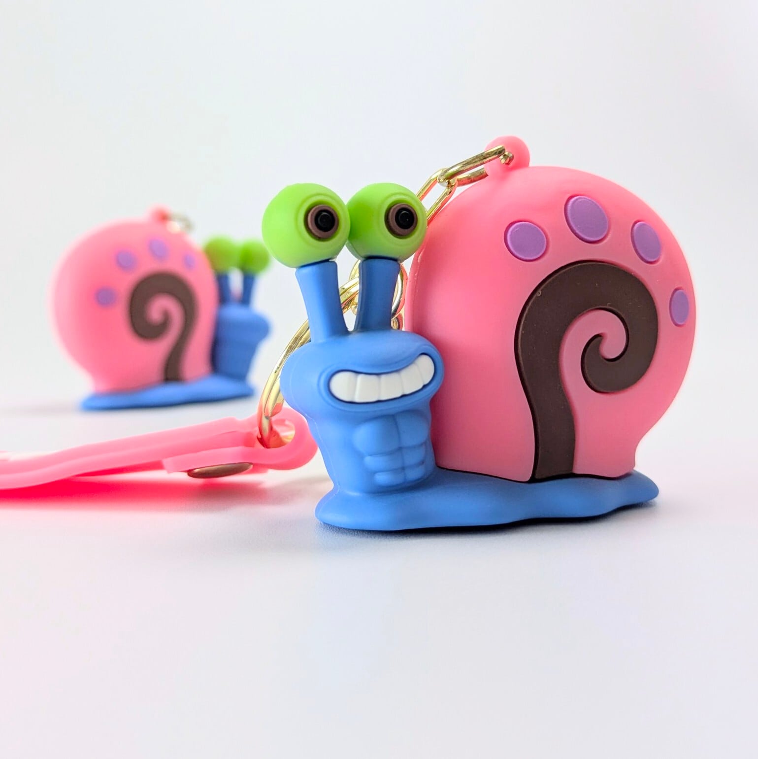 【 SpongeBob SquarePants（ スポンジボブ ）】 『 ゲイリー・ザ・スネイル / ゲイリー 』3D Rubber KeyHolder / 3Dラバーキーホルダー〚アメリカン雑貨 アメトイ〛