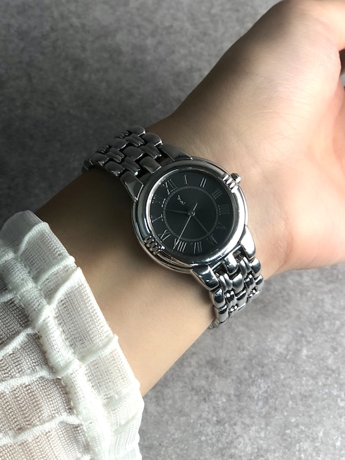 Yves Saint Laurent イヴ・サンローラン 腕時計 シルバー YSL ローマ ステンレススチール クォーツ 6031-G11866 vintage ヴィンテージ オールド nkprwd