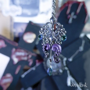 KRAKEN シャンデリア BLUE ピアス / イヤリング｜Kraken Chandelier earrings / clip-on earrings