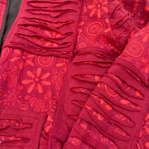 パッチワーク裏起毛パーカー