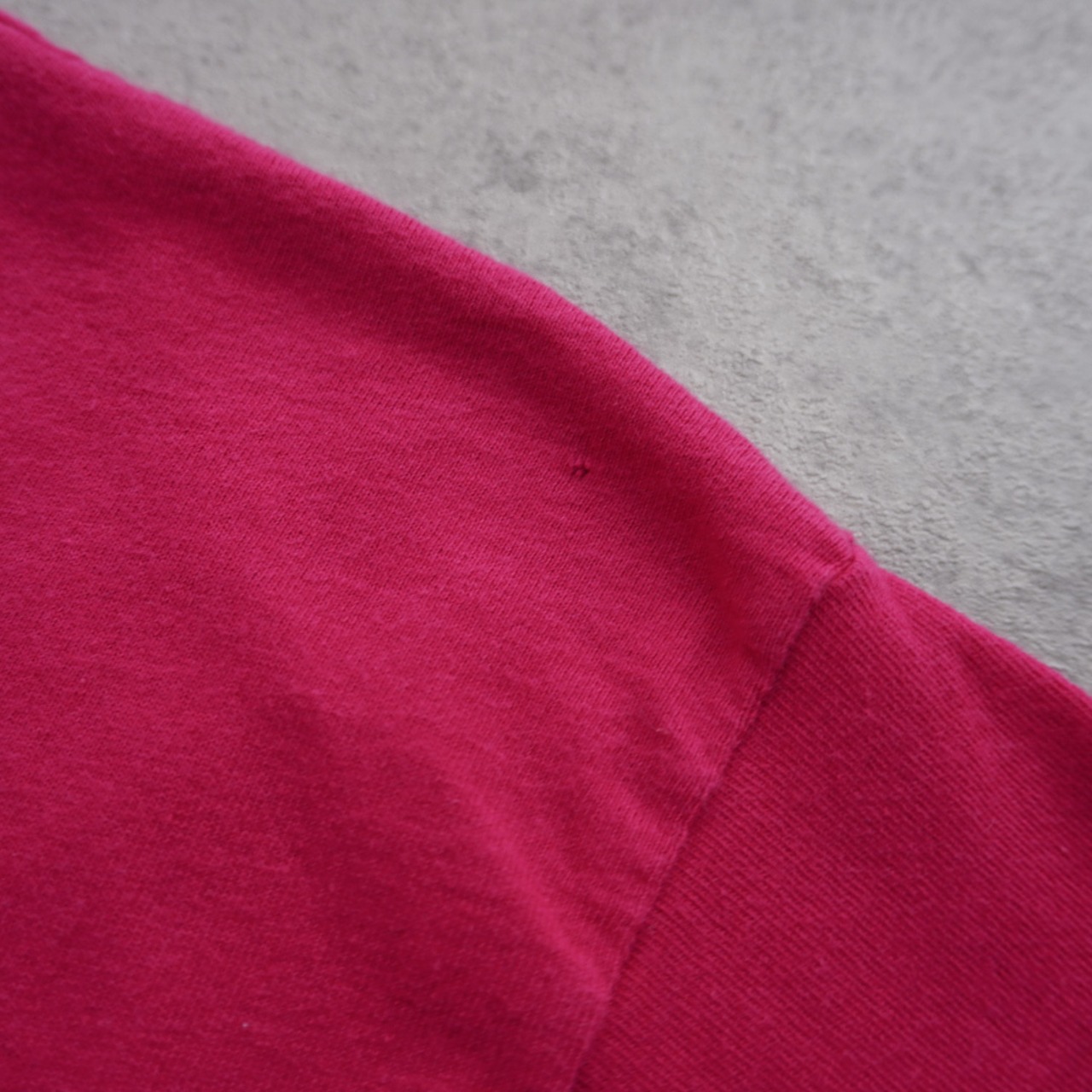 90s FRUIT OF THE LOOM Pocket TEE solid pink "made in USA" [L] 古着 - 12