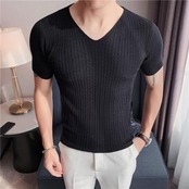 v-neck short sleeve T-shirt 00330