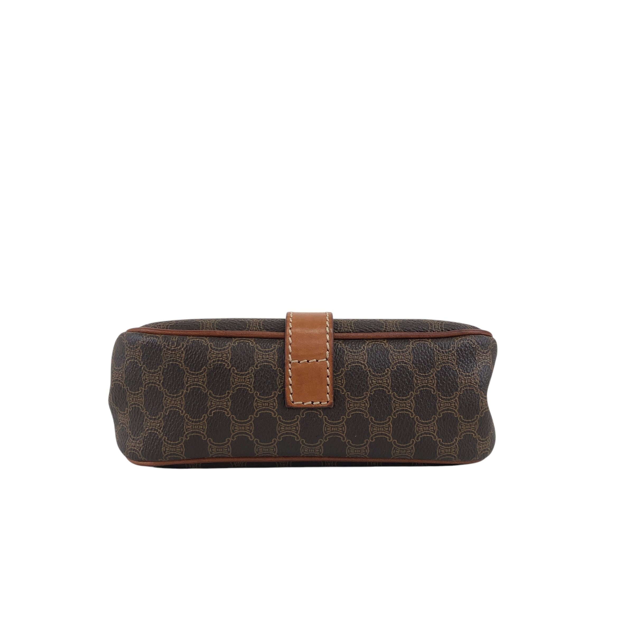 ★CELINE セリーヌ  マカダム ショルダーバッグ ブラウン ブラゾン PVCレザー ミニバッグ nwujcb CELINE セリーヌ マカダム ショルダーバッグ ブラウン ブラゾン PVC