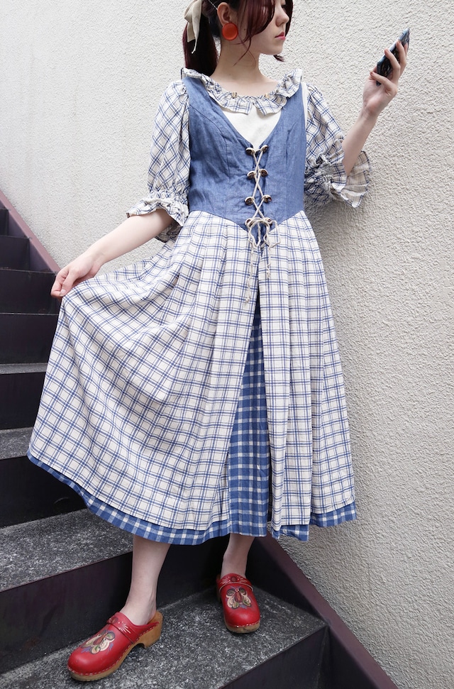 Summer dress set up -BLUE-