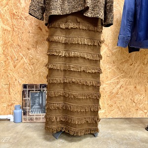 新品 フリンジ ニットスカート