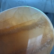 ピーチムーンストーンパーム*231159*天然石パーム*天然石インテリア*置き物*インテリアストーン