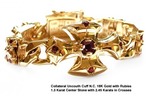 Collateral Uncouth Cuff Bracelets　18K Yellow Gold Rubys SofferAri ソファーアリ日本代理店