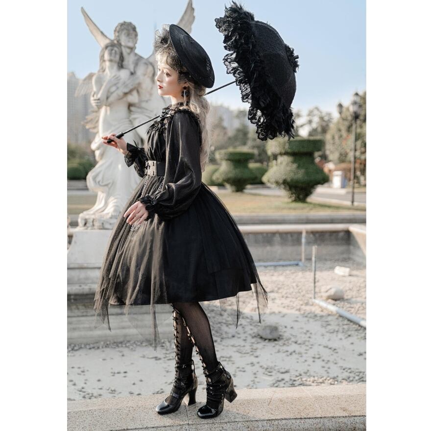 SEASONZ やみかわ ゴスロリ ドレス オフショルダー ロング丈 大人増し