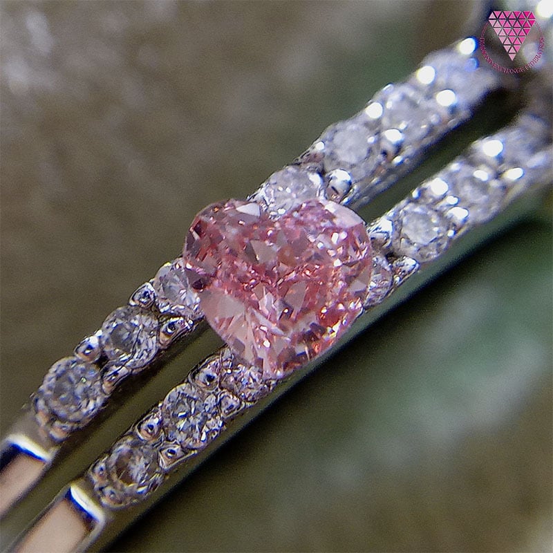 0.11ct 天然ピンクダイヤモンド Fancy Orangish Pink