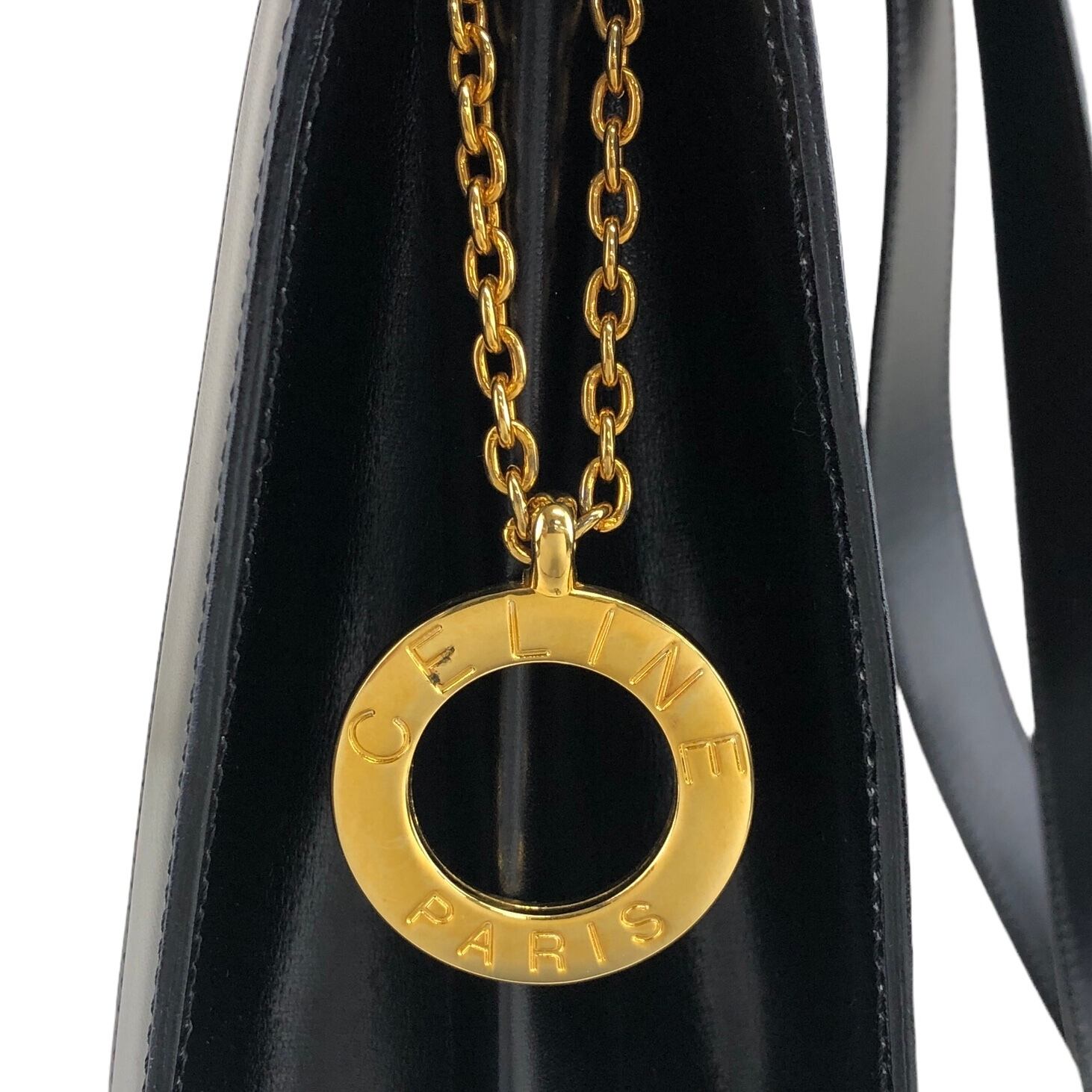 CELINE セリーヌ ショルダーバッグ ブラウン スエード レザー ロゴ