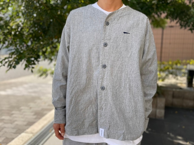 DESCENDANT ROBE CARDIGAN LS SHIRT GREY 2 45JK0450