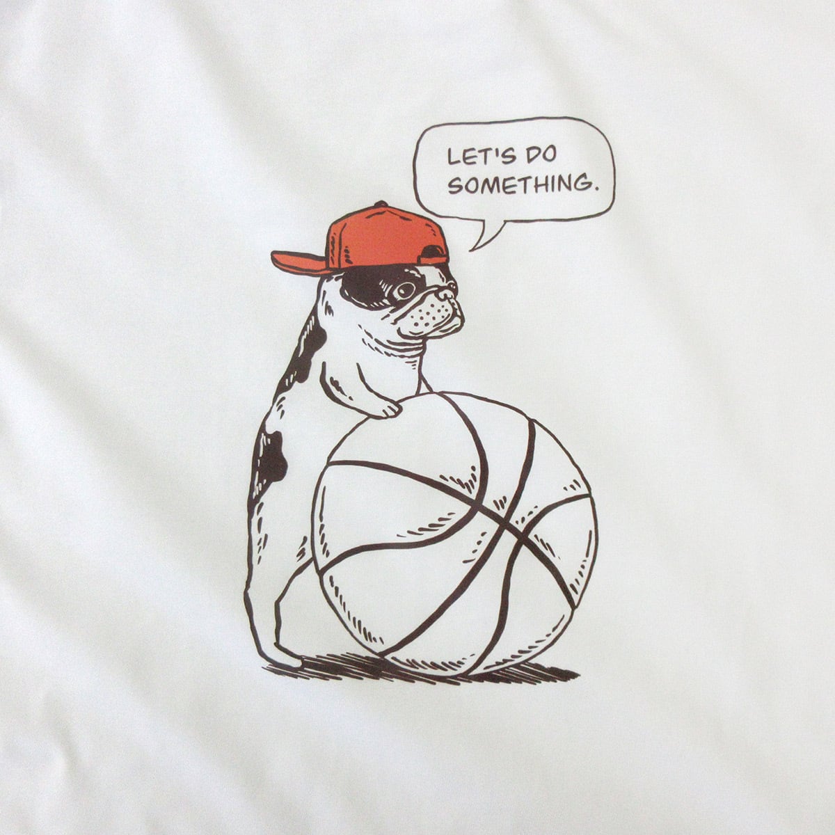 フレブル バスケ 遊び Tシャツ dog34 イラスト 犬 フレンチブルドッグ ゆるい バスケットボール