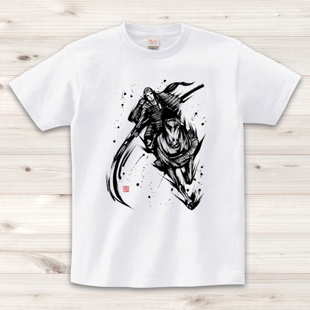 【Tシャツ】女武者(巴御前)/白