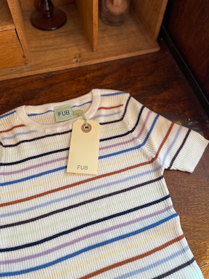 FUB / Rib Tee / MULTI STRIPE