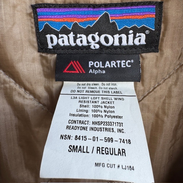 パタゴニア ライトロフト シェルジャケット PCU L3A Patagonia PCU L3A Light Loft Shell Jacket デッドストック 画像10