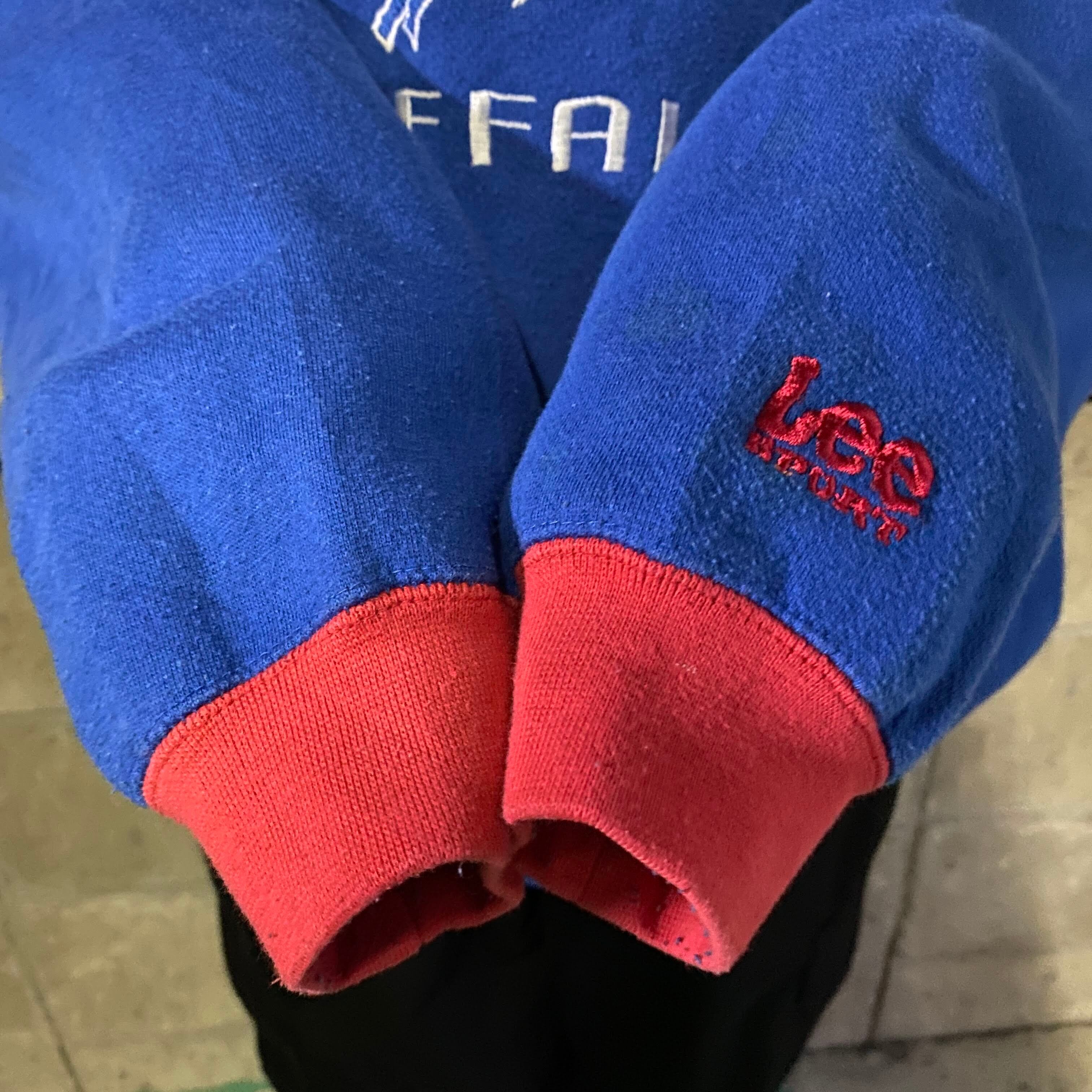 90年代 NFL BUFFALO BILLS バッファロービルズ チームロゴ 刺繍 スウェットシャツ メンズL 古着 90s ヴィンテージ