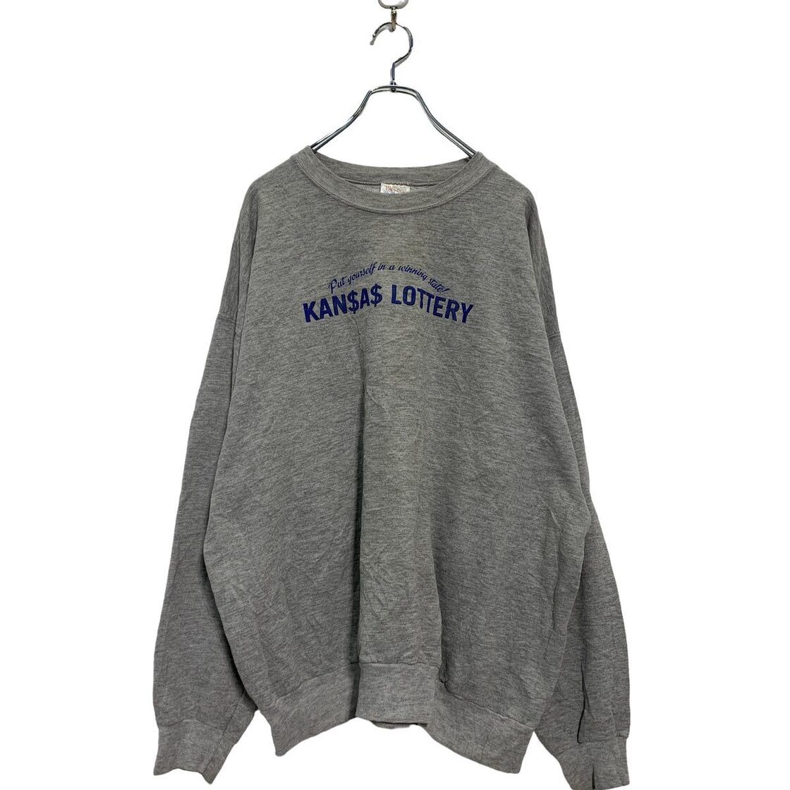 Hanes プリント スウェット トレーナー XL グレー ヘインズ ビッグ 