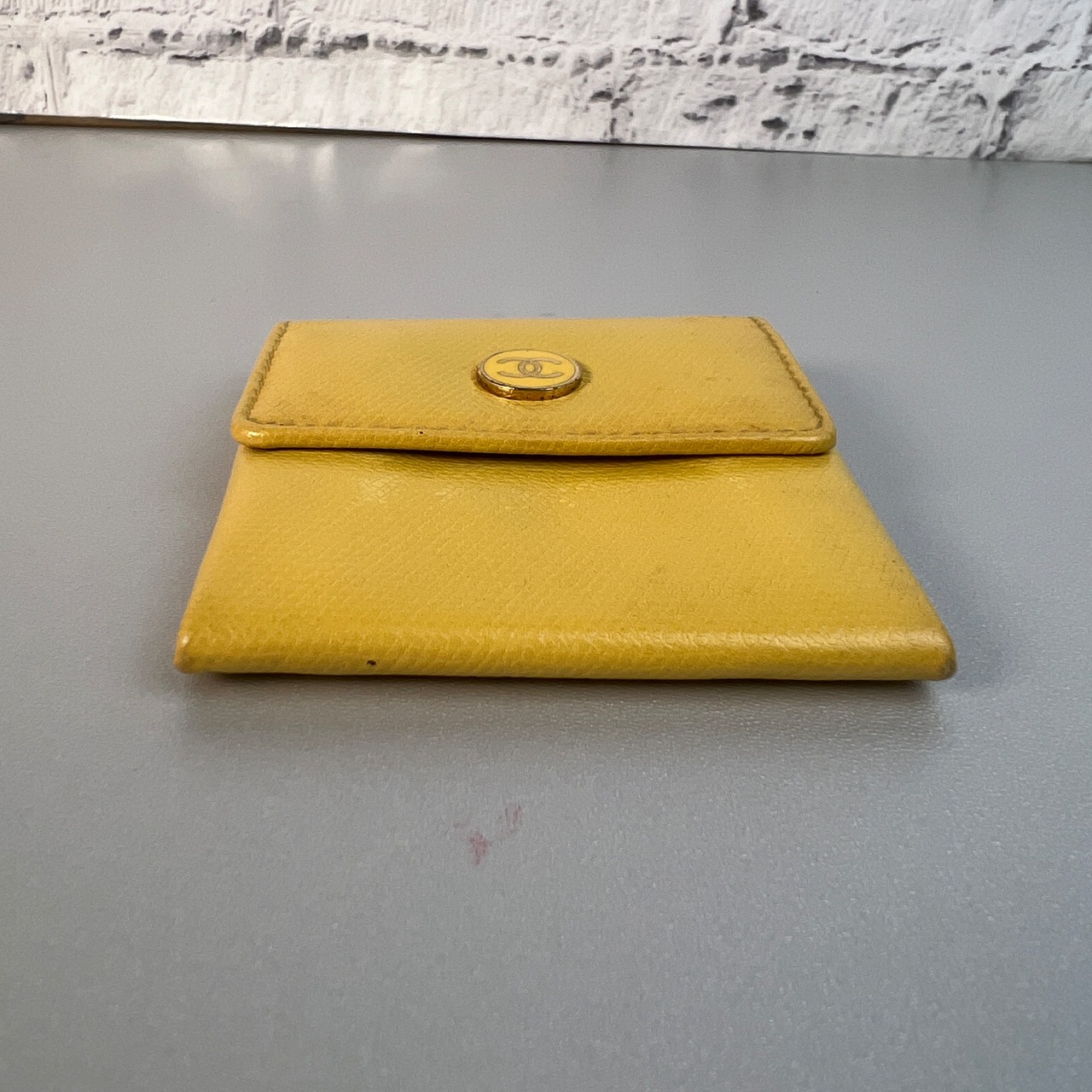 【最終処分SALE】CHANEL シャネル ココマーク  キャビアスキン コインケース イエロー A-9022