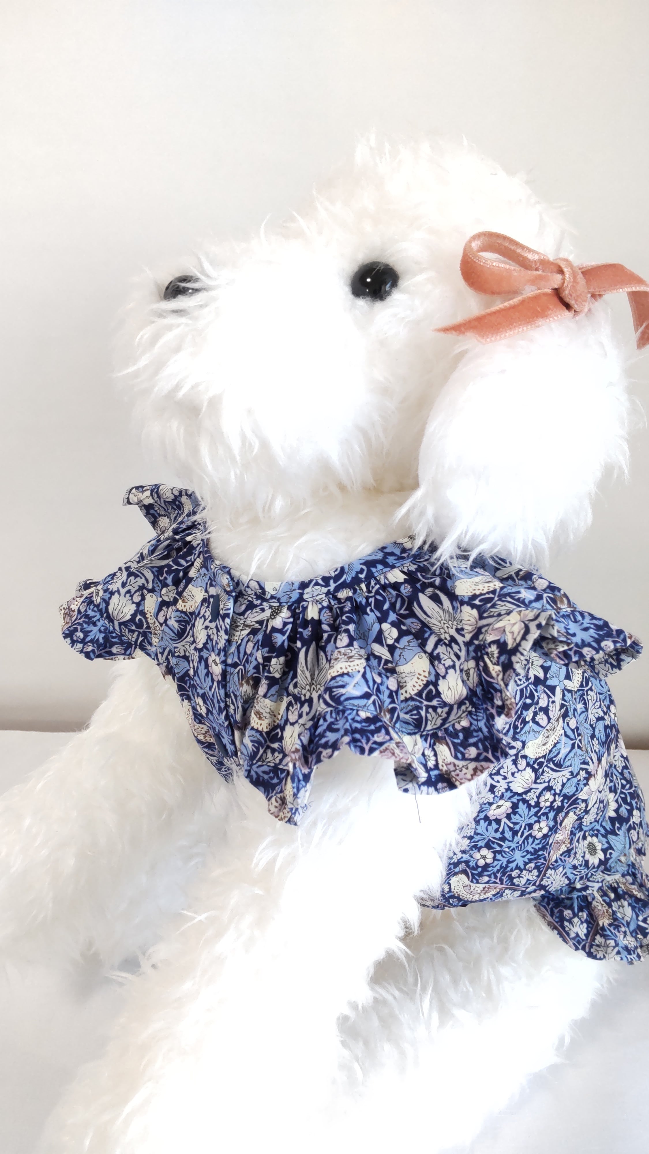 犬服 リバティプリントドレス ウィリアム・モリス Strawberry Thief