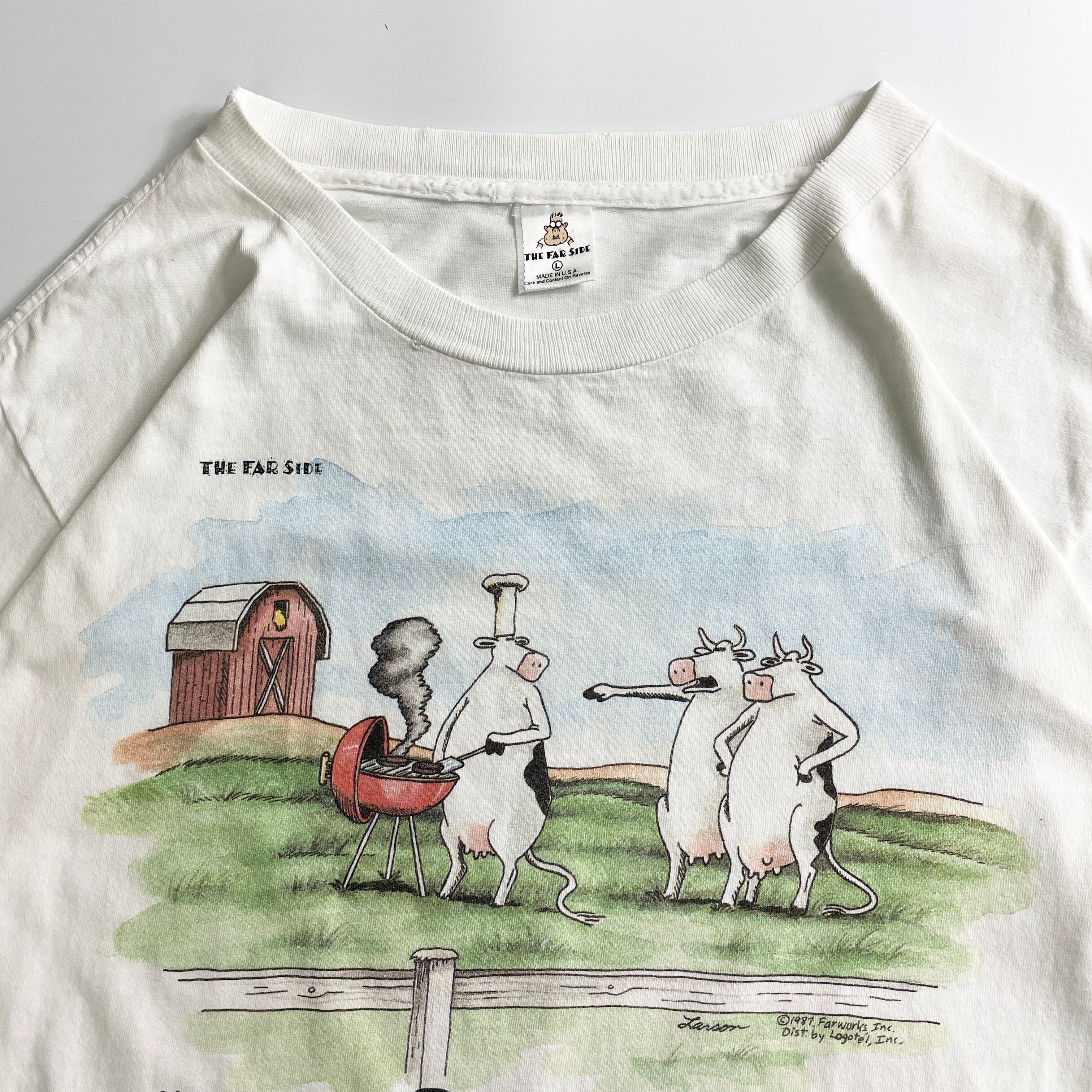 90s The Far Side Cow Graphic Tee