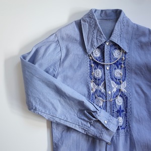 Embroidery denim shirt