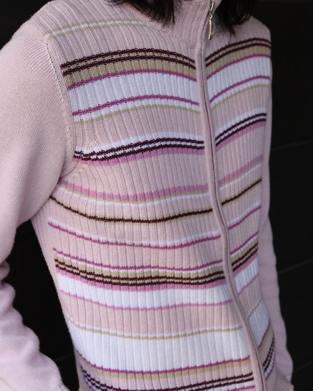 Double zip knit top
