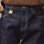 Straight Leg Roll-Up Denim Pants ◇2color H0791